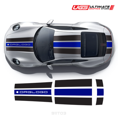 Racing Stripe Kit 2 Colors for Porsche Models