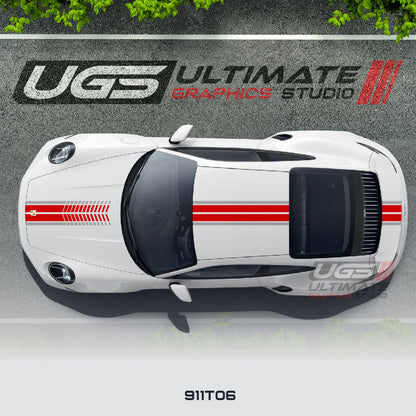Center Racing Stripe Kit 2 Color for Porsche Models
