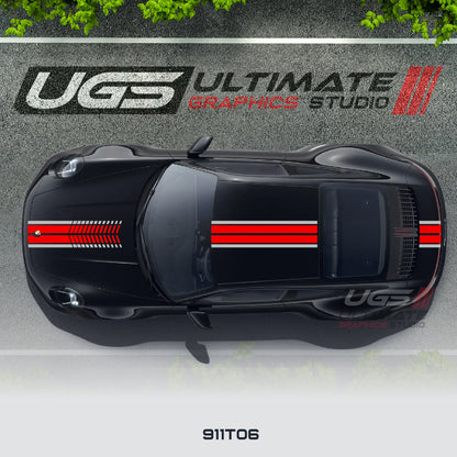 Center Racing Stripe Kit 2 Color for Porsche Models