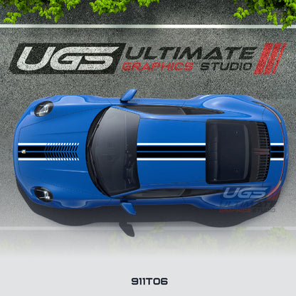 Center Racing Stripe Kit 2 Color for Porsche Models