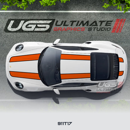 Double Racing Stripe Kit 2 Colors for Porsche Models