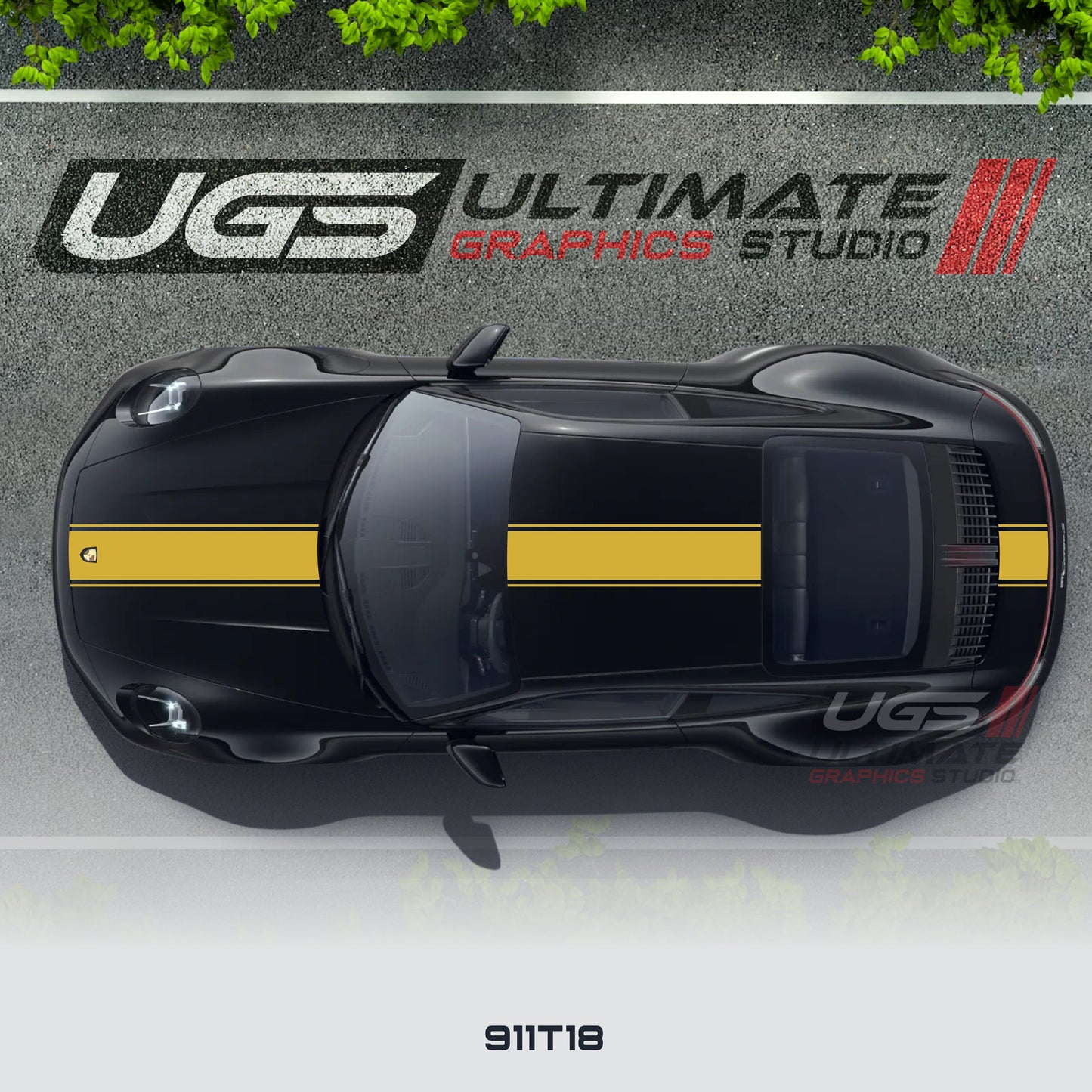 Top Racing Stripe 1 Color for Porsche Models