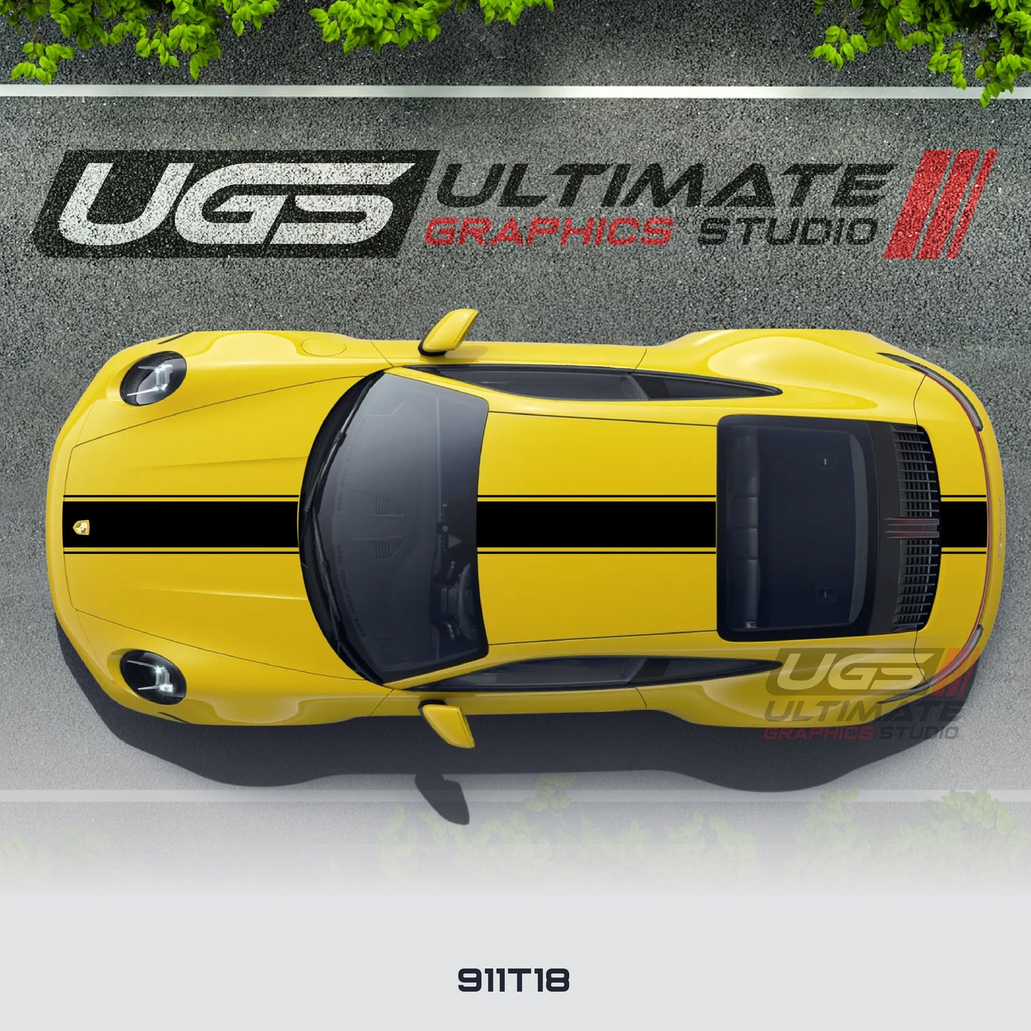 Top Racing Stripe 1 Color for Porsche Models