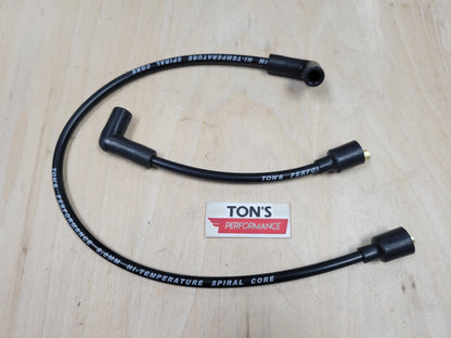 Ton's 8mm Spark Plug Wires - Harley Dyna Softail 1986 - 1998 / PAIR OF REPLACEMENT OEM LENGTH WIRES