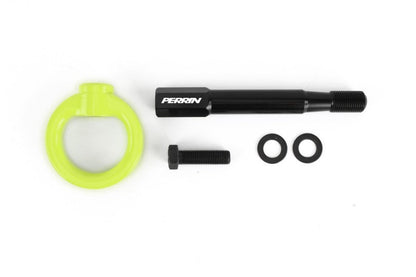 Perrin Rear Tow Hook Kit Neon Yellow Subaru Forester 2014-2023 | PSP-BDY-253NY