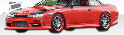 Extreme Dimensions Duraflex V-Speed Side Skirts Compatible With 1995-1998 Nissan 240SX - 2 Piece - 101651