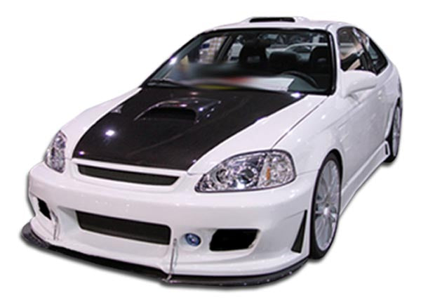 Extreme Dimensions Duraflex B-2 Front Bumper Cover Compatible With 1999-2000 Honda Civic - 1 Piece - 102086