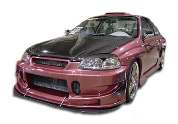 Extreme Dimensions Duraflex Buddy Front Bumper Cover Compatible With 1996-1998 Honda Civic - 1 Piece - 101736