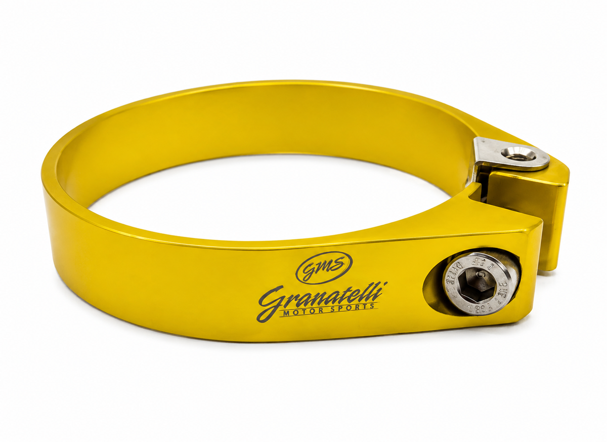 Granatelli Gold Billet Aluminum Hose Clamp 58mm–60mm (Approx. 2.28"–2.36") – 971200G