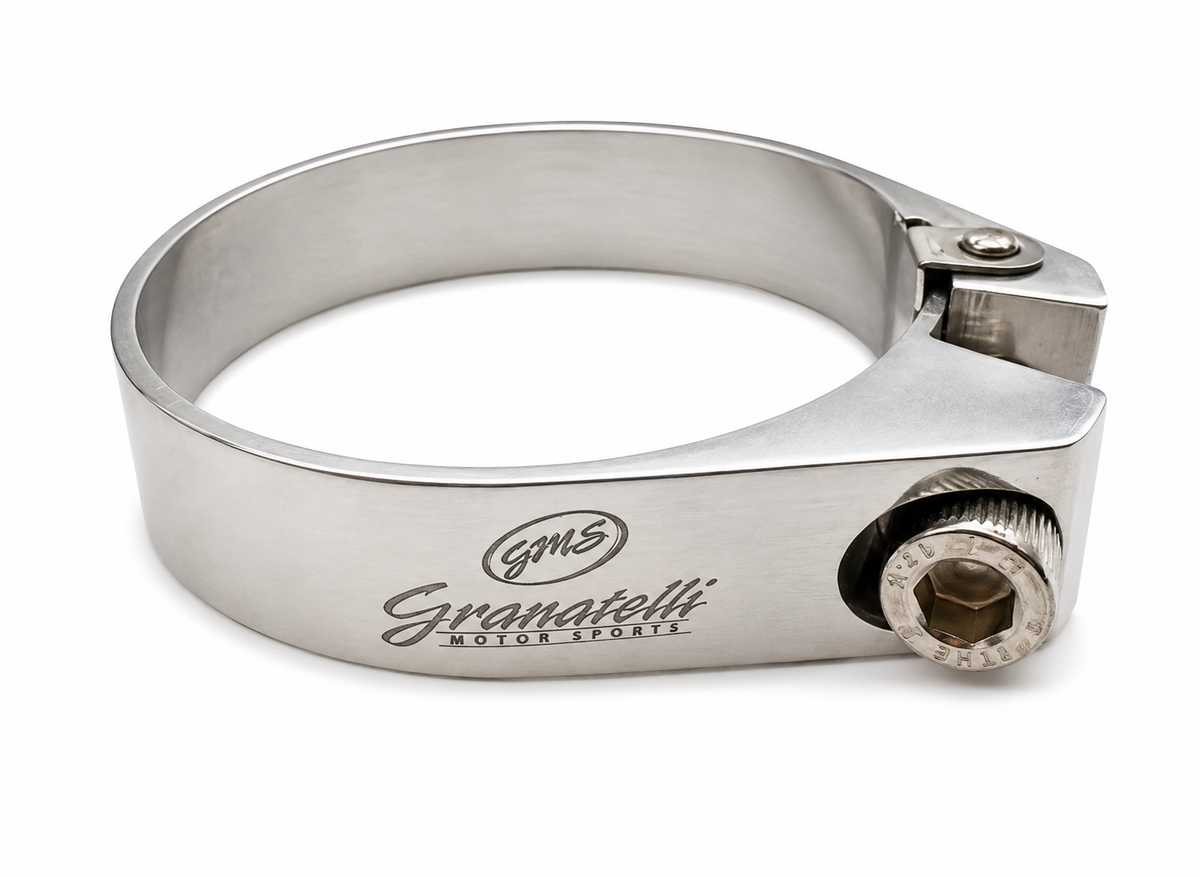 Granatelli Polished Billet Aluminum Hose Clamp 71.5mm–73.5mm (Approx. 2.81"–2.89") – 971250P
