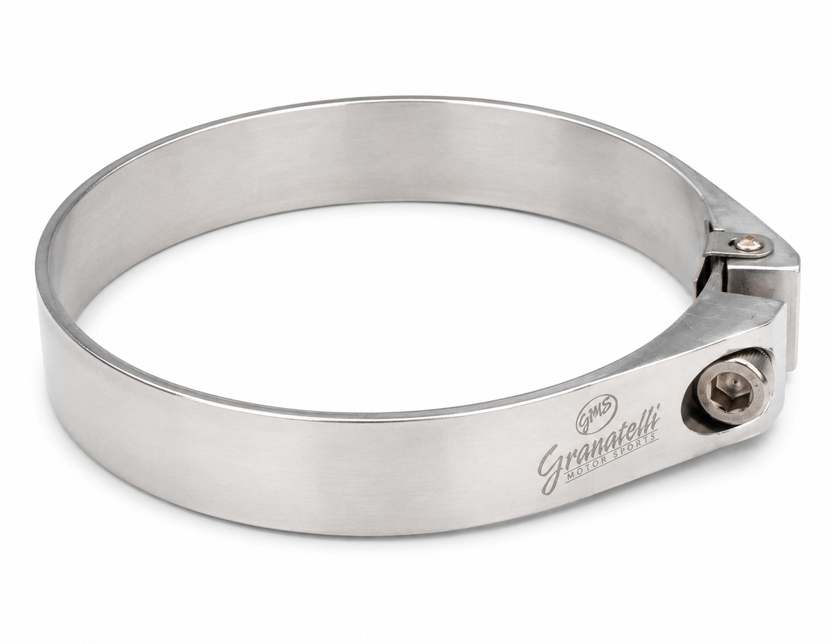 Granatelli Polished Billet Aluminum Hose Clamp 77.8mm–79.8mm (Approx. 3.06"–3.14") – 971275P