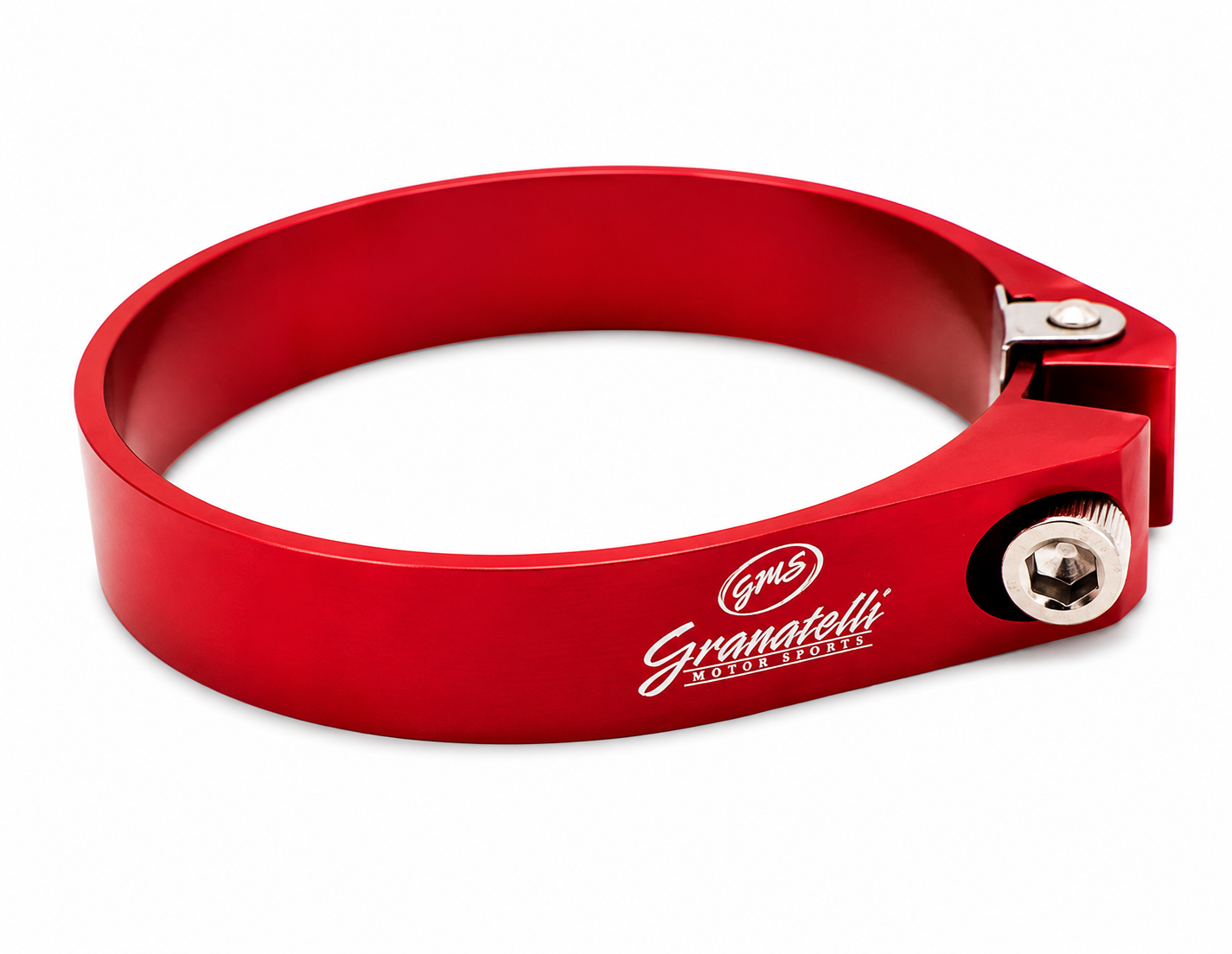 Granatelli Red Anodized Billet Aluminum Hose Clamp 77.8mm–79.8mm (Approx. 3.06"–3.14") – 971275R