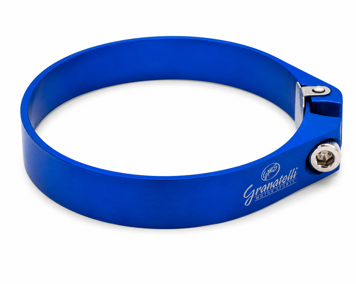 Granatelli Blue Anodized Billet Aluminum Hose Clamp 97.5mm–99.5mm (Approx. 3.83"–3.91") – 971350B