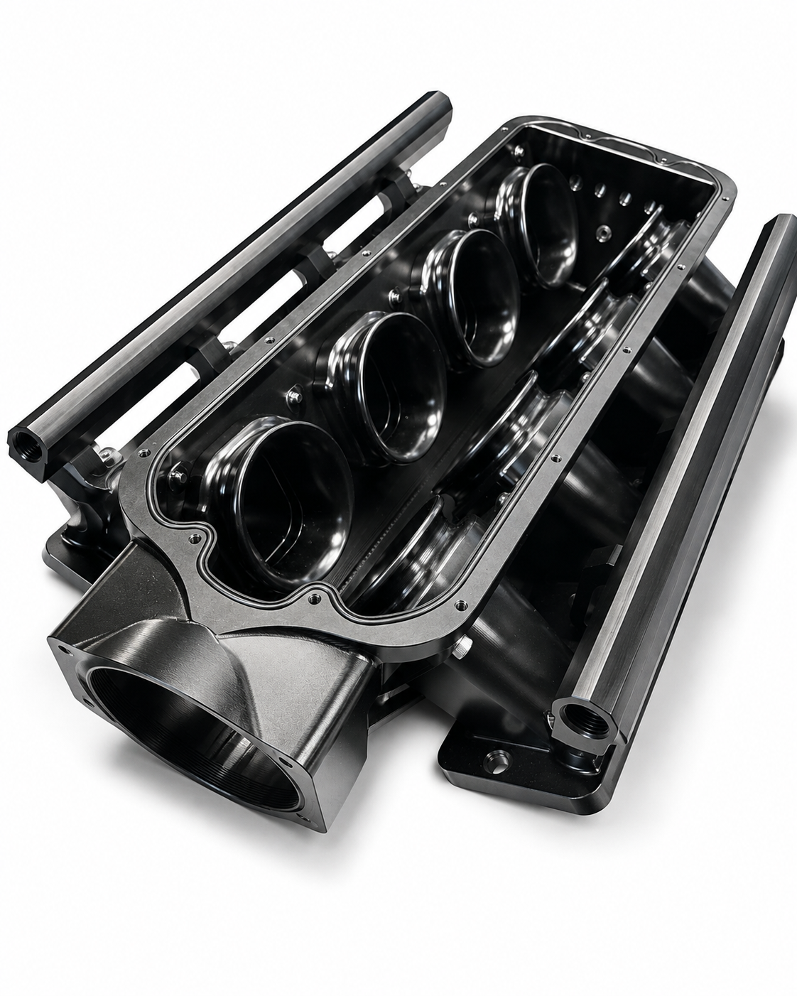Granatelli ZILLA GM Rectangle-Port Black Billet Intake Manifold w/ 105mm Inlet – 980105