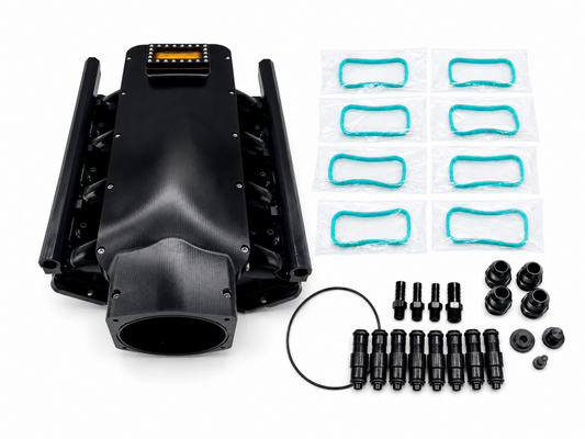 Granatelli ZILLA GM Rectangle-Port Black Billet Intake Manifold w/ 120mm Inlet – 980120