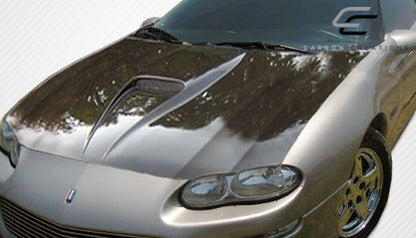 Carbon Creations Supersport Hood Compatible With 1998-2002 Chevrolet Camaro - 1 Piece - 103689