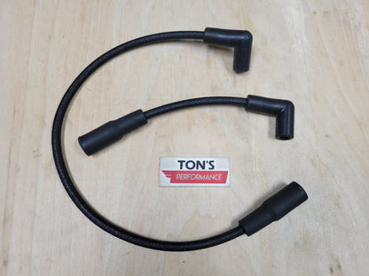 Cloth Braided Plug Wires Harley Dyna Softail 1999 - 2017 / PAIR OF REPLACEMENT OEM LENGTH WIRES
