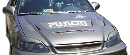 Extreme Dimensions Duraflex Predator Hood Compatible With 1999-2000 Honda Civic - 1 Piece - 105541