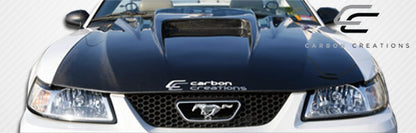 Carbon Creations Spyder 3 Hood Compatible With 1999-2004 Ford Mustang - 1 Piece - 102722