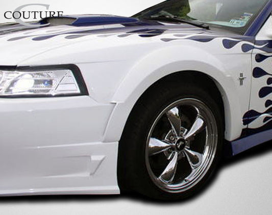 Couture Demon Front Fenders Flare Compatible With 1999-2004 Ford Mustang - 2 Piece - 104786