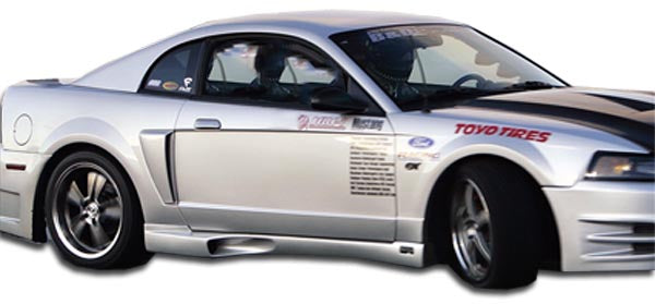 Extreme Dimensions Duraflex KR-S Side Skirts Compatible With 1999-2004 Ford Mustang - 2 Piece - 102478