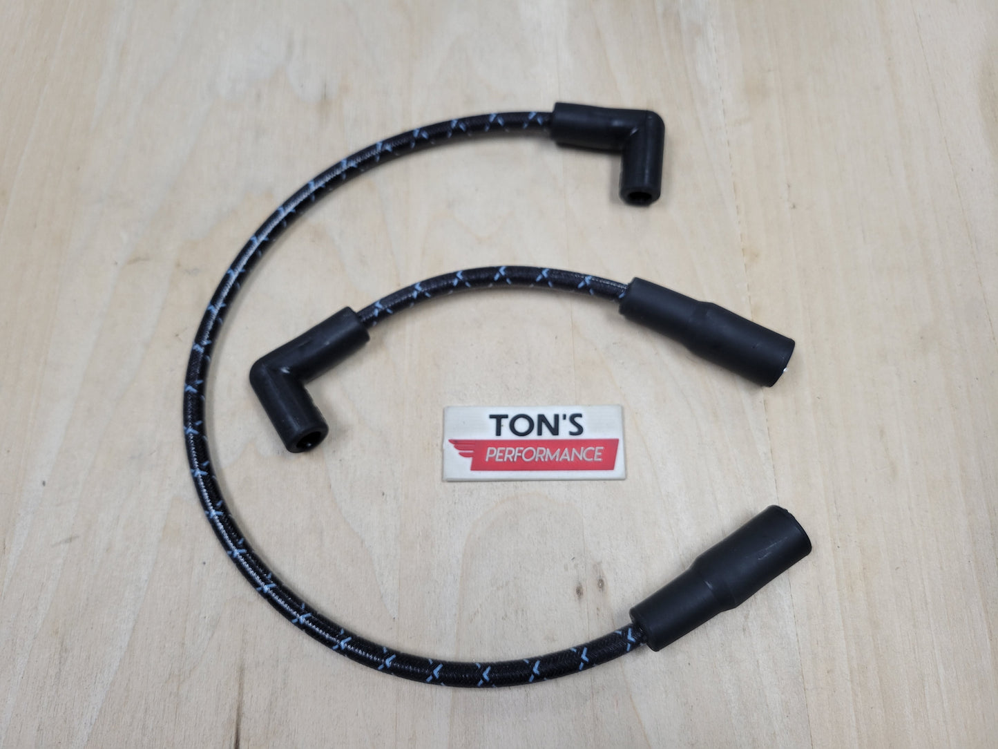 Cloth Braided Plug Wires Harley Dyna Softail 1999 - 2017 / PAIR OF REPLACEMENT OEM LENGTH WIRES