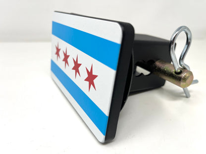 Chicago Flag Hitch Cover