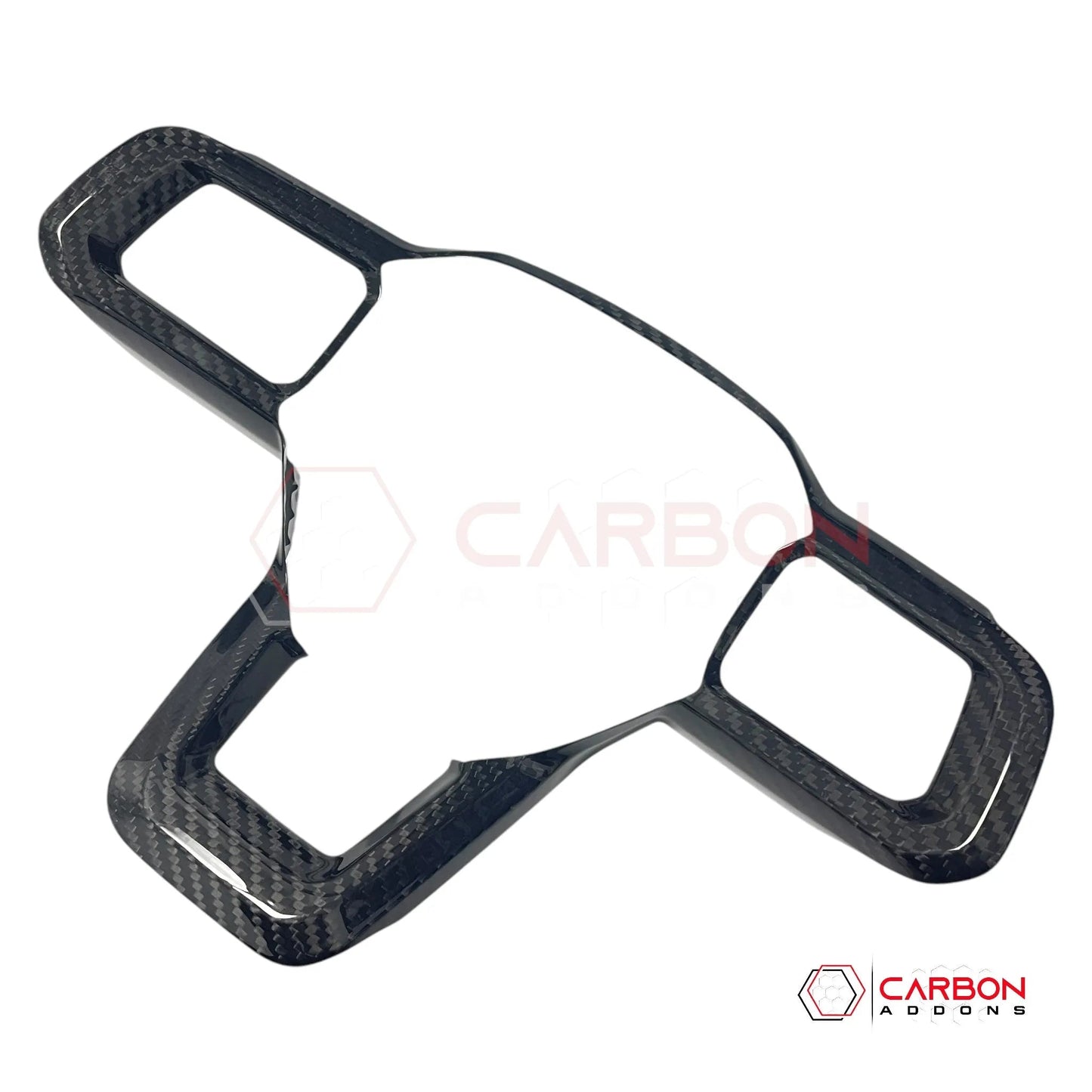 Real Carbon Fiber Steering Wheel Trim Covers for 2024+ Ford Mustang