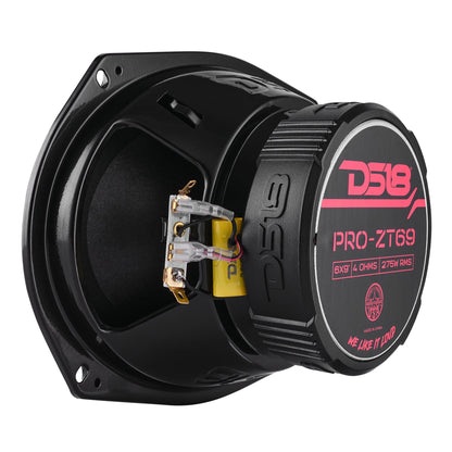 PRO-ZT 6x9" Coaxial Mid-Range Loudspeaker with Water-Resistant Cone Built-in Bullet Tweeter and Grill | 275W RMS 4-Ohm