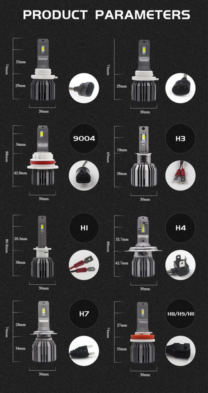 HEADLIGHT LED U6 16000LM