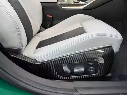 BMW 3 Series G80 M3 G82 M4 Carbon Fiber Side Seat Trim Frame Panel Cover Bezel (2019+)
