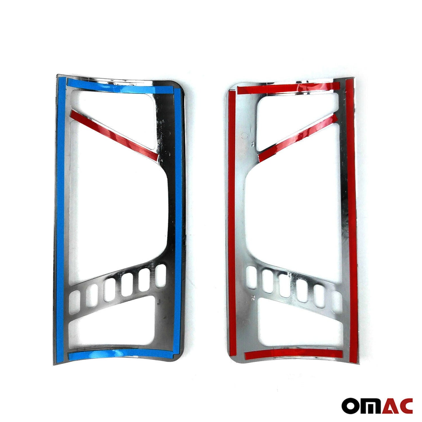 OMAC Trunk Tail Light Trim Frame for Ford Transit Connect 2010-2013 Dark Chrome 2 Pcs 2622101B