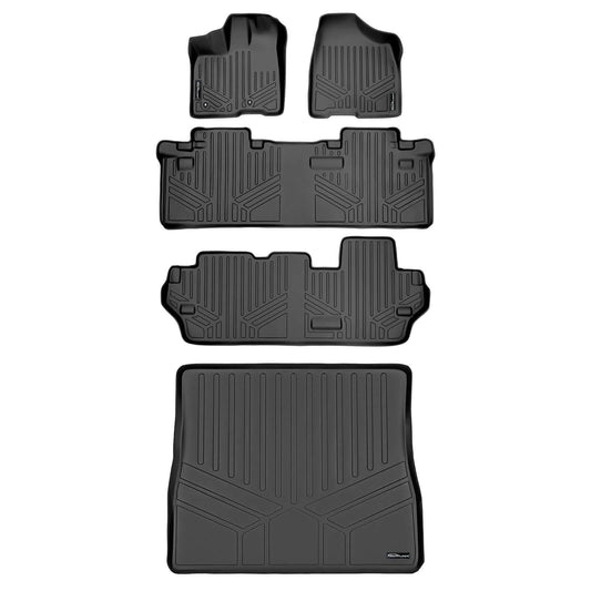 SMARTLINER Custom Fit Floor Liners For 2011-2012 Sienna (8 Passenger Model with Power Folding 3rd Row Seats)