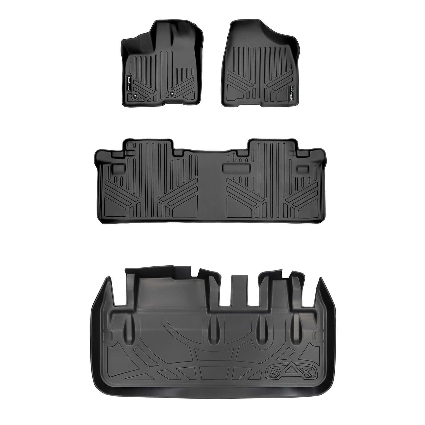 SMARTLINER Custom Fit Floor Liners For 2011-2012 Toyota Sienna (8 Passenger Model)