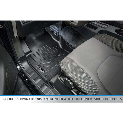 SmartCoverage™ Floor Liners For 2008-2021 Nissan Frontier Crew Cab with Dual Drivers Side Floor Posts