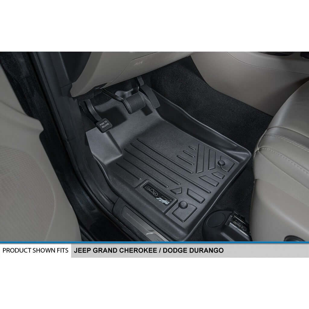 Smart Trim™ Floor Liners For 2013-16 Durango with 1st Row Dual Floor Hooks & 2nd Row Bench Seat