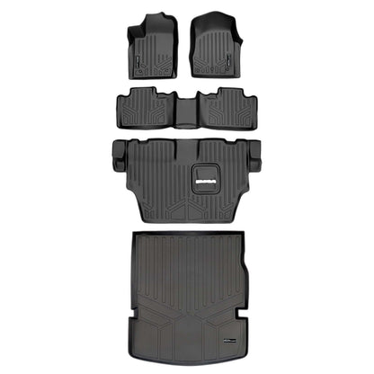 Smart Trim™ Floor Liners For 2013-16 Durango with 1st Row Dual Floor Hooks & 2nd Row Bench Seat