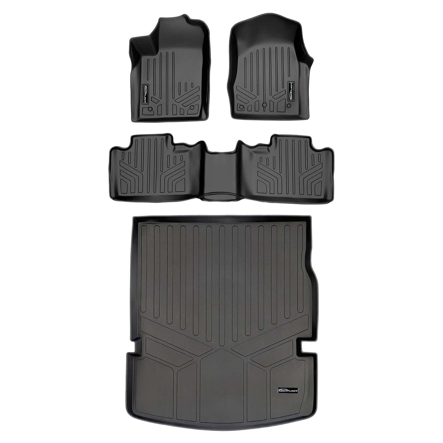Smart Trim™ Floor Liners For 2013-16 Durango with 1st Row Dual Floor Hooks & 2nd Row Bench Seat