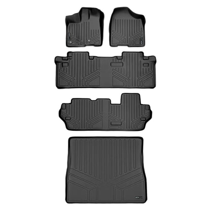 SMARTLINER Custom Fit Floor Liners For 2013-2020 Toyota Sienna (8 Passenger Model)
