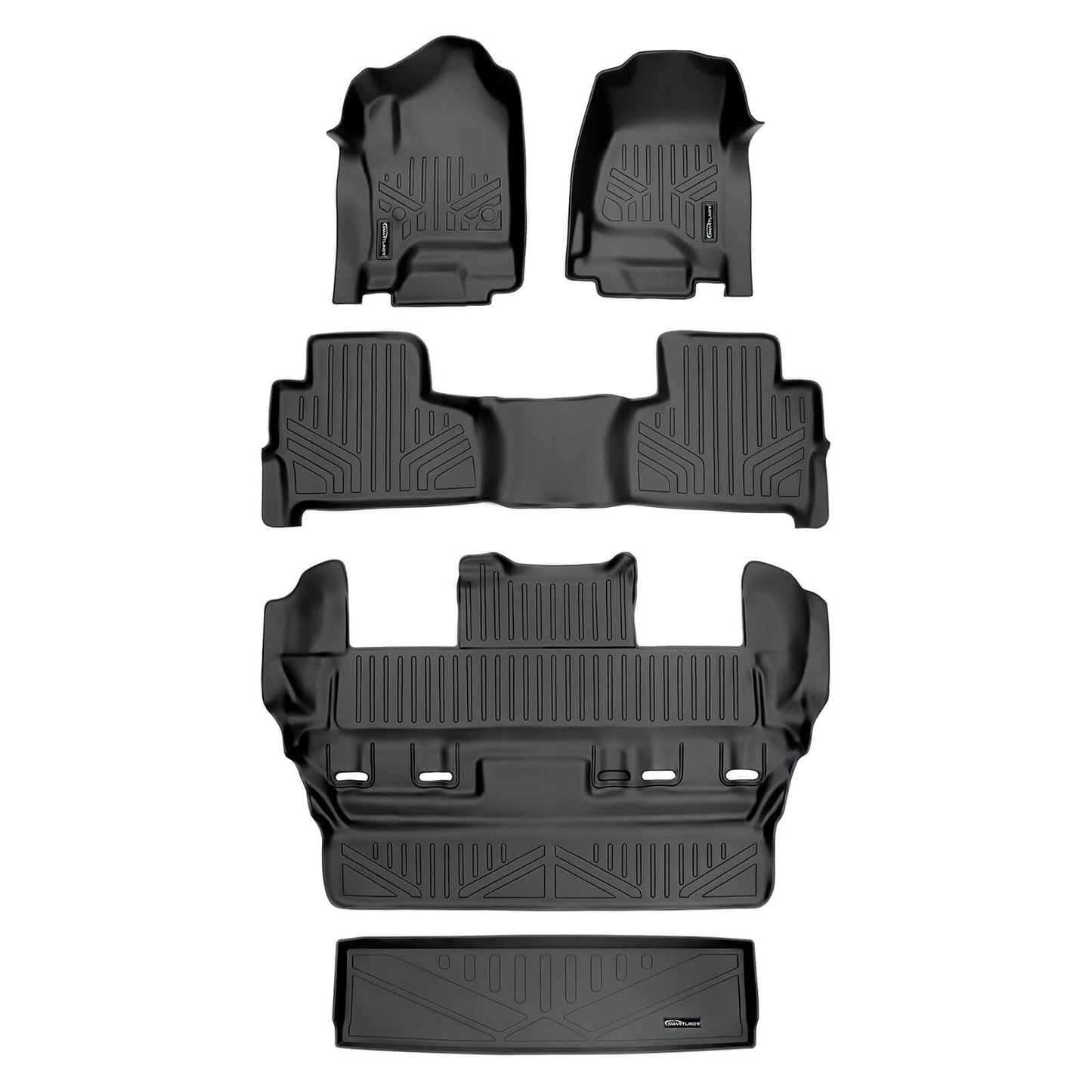 Smart Trim™ Floor Liners For 2015-2020 Chevrolet Tahoe / GMC Yukon (2nd Row Bucket)