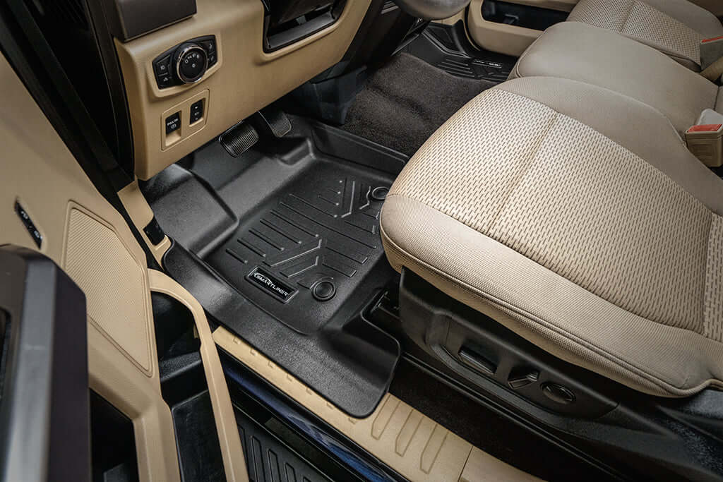 SmartCoverage™ Floor Liners For 2015-2026 Ford F-150 SuperCrew Cab (1st Row Bench) (No OTH and no 2nd Row Underseat Storage)