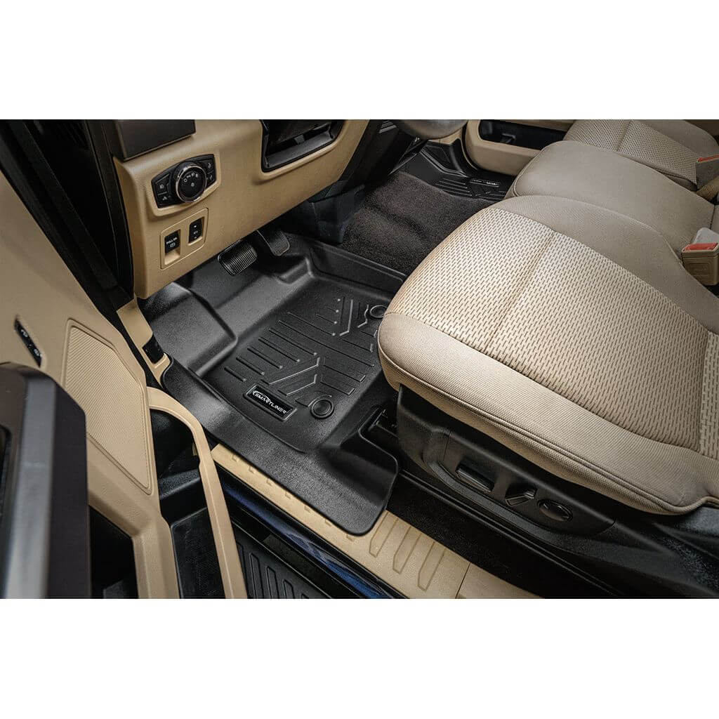 SMARTLINER Custom Fit Floor Liners For 2015-2025 Ford F-150 SuperCab with 1st Row Bucket Seats Carpeted Flooring