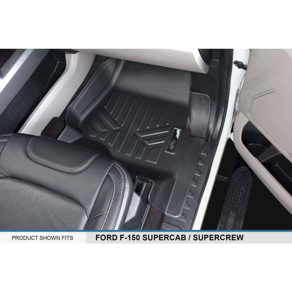 SmartCoverage™ Floor Liners For 2015-2026 Ford F-150 SuperCrew Cab (1st Row Bucket) No underseat Storage