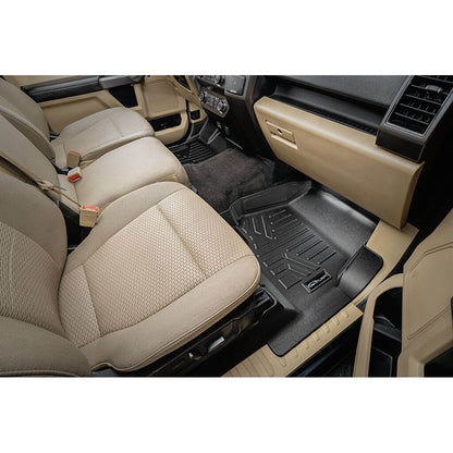 SmartCoverage™ Custom Fit Floor Liners For 2015-2025 Ford F-150 SuperCrew Cab with 1st Row Bench (No OTH) Carpet Flooring with 2nd Rear Underseat Storage