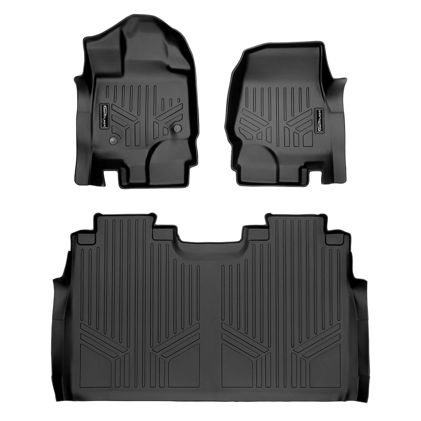 SMARTLINER Floor Liners for 2022-2025 Ford F-150 Lightning Only fits with 2nd Row Bucket seats without under seat fold-flat storage