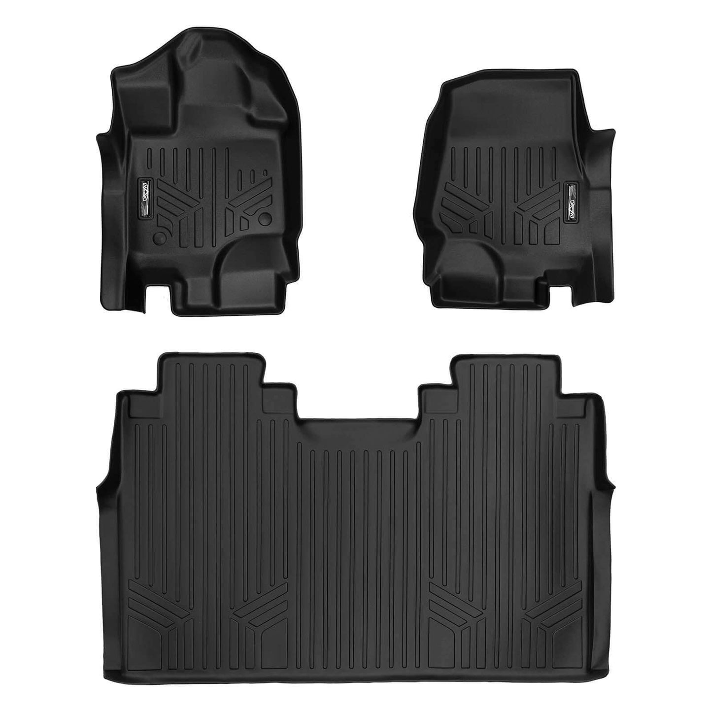 SmartCoverage™ Floor Liners For 2015-2026 Ford F-150 SuperCrew Cab (1st Row Bench) (No OTH and no 2nd Row Underseat Storage) Vinyl
