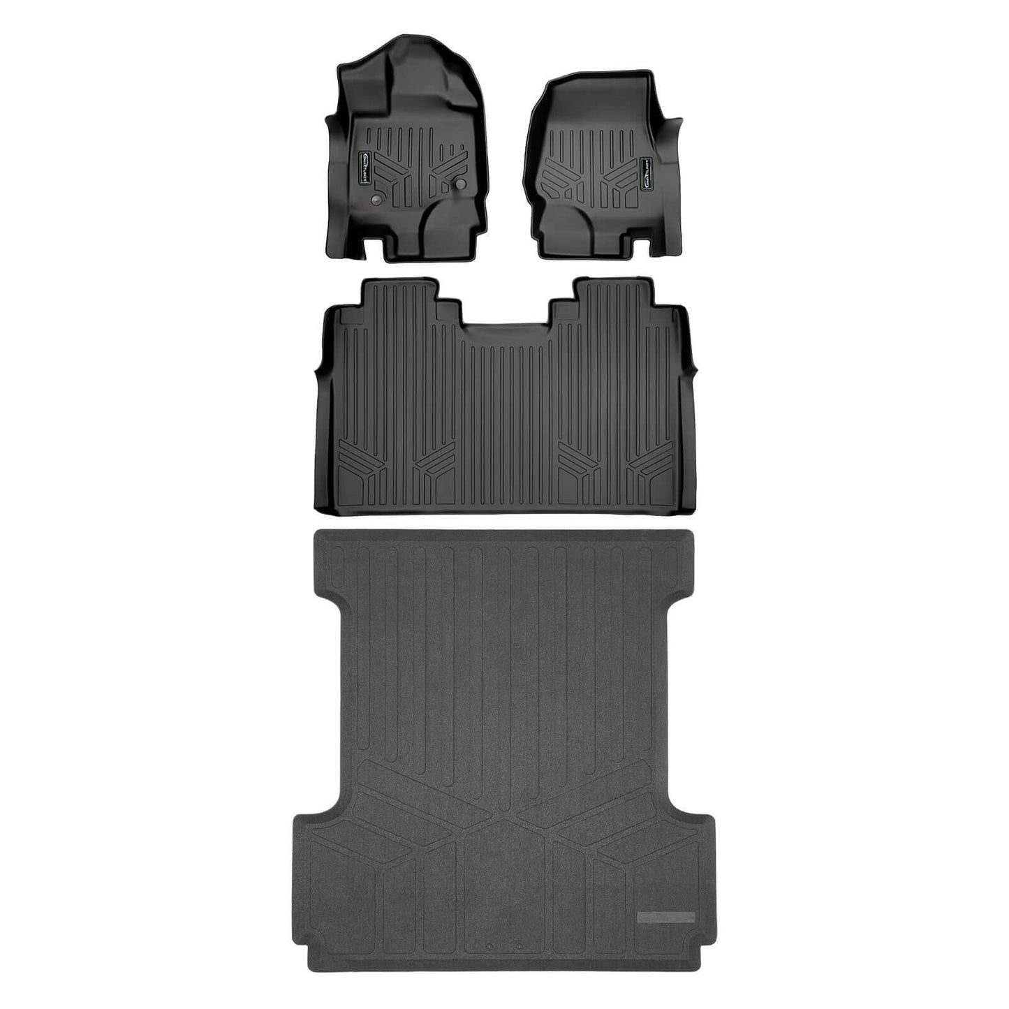 SmartCoverage™ Floor Liners For 2015-2026 Ford F-150 SuperCrew Cab (1st Row Bench) (No OTH and no 2nd Row Underseat Storage) Vinyl