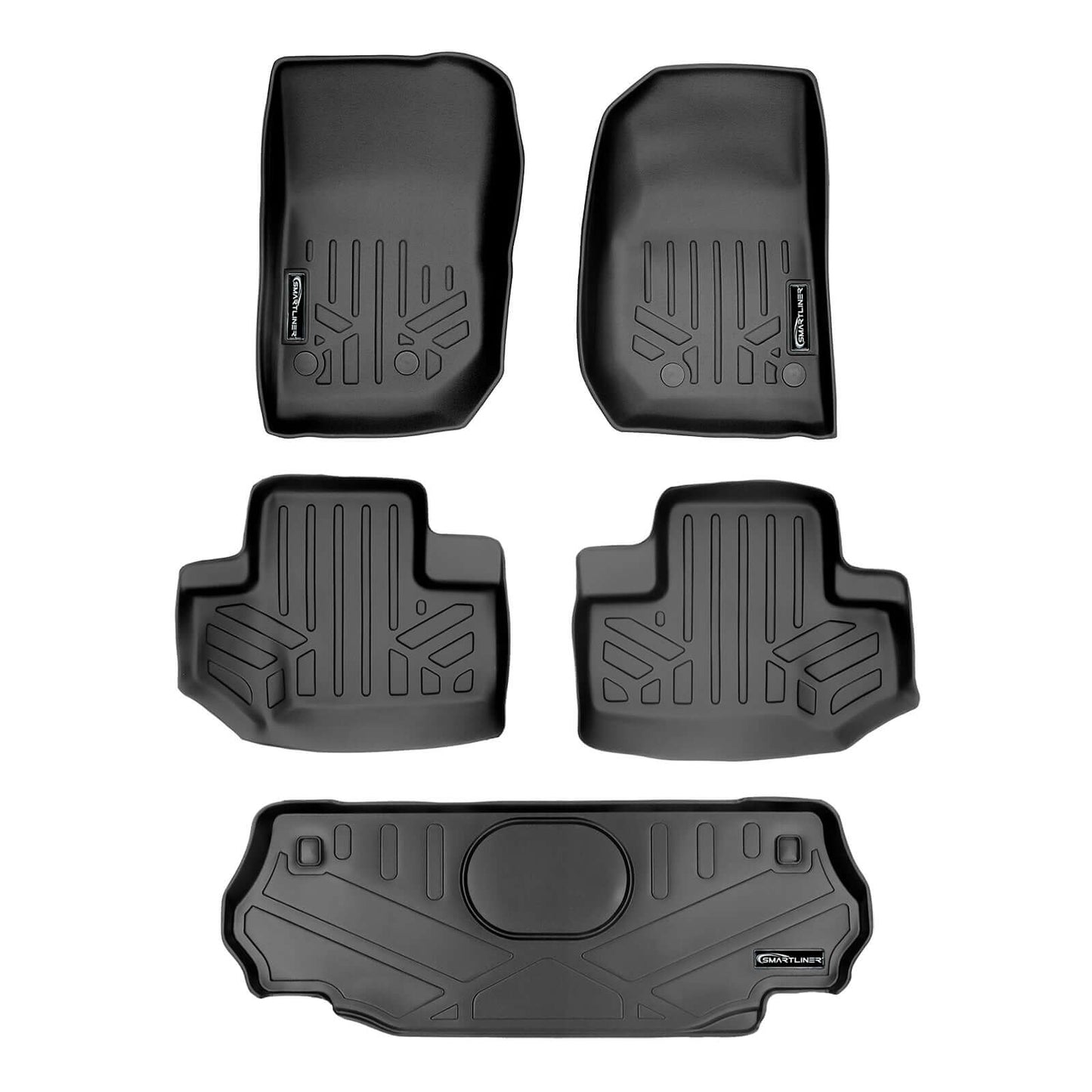 SMARTLINER Floor Liners for 2015-2018 Jeep Wrangler 2 Door Model Only (JK Old Body Style Only)
