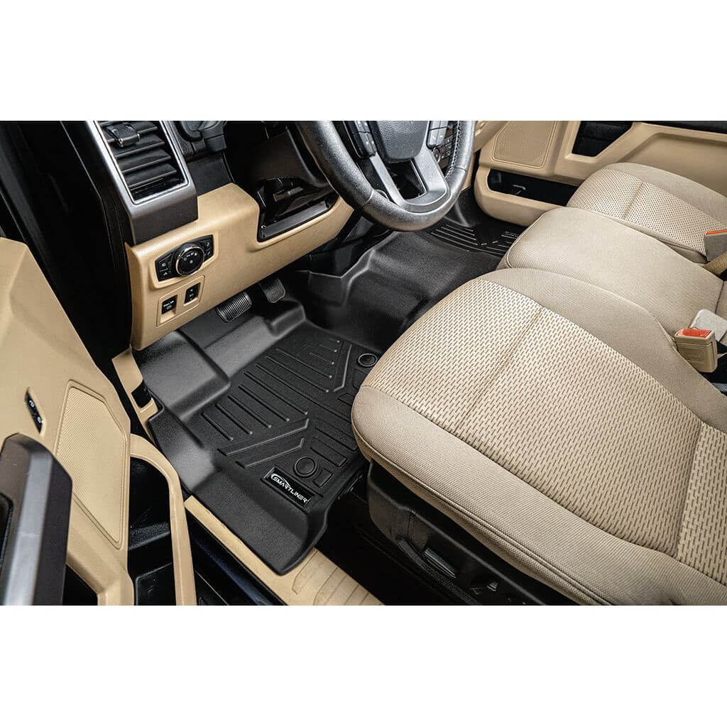 SMARTLINER Custom Fit Floor Liners For 2015-2026 Ford F-150 SuperCab with 1st Row Bench Seat with OTH Coverage