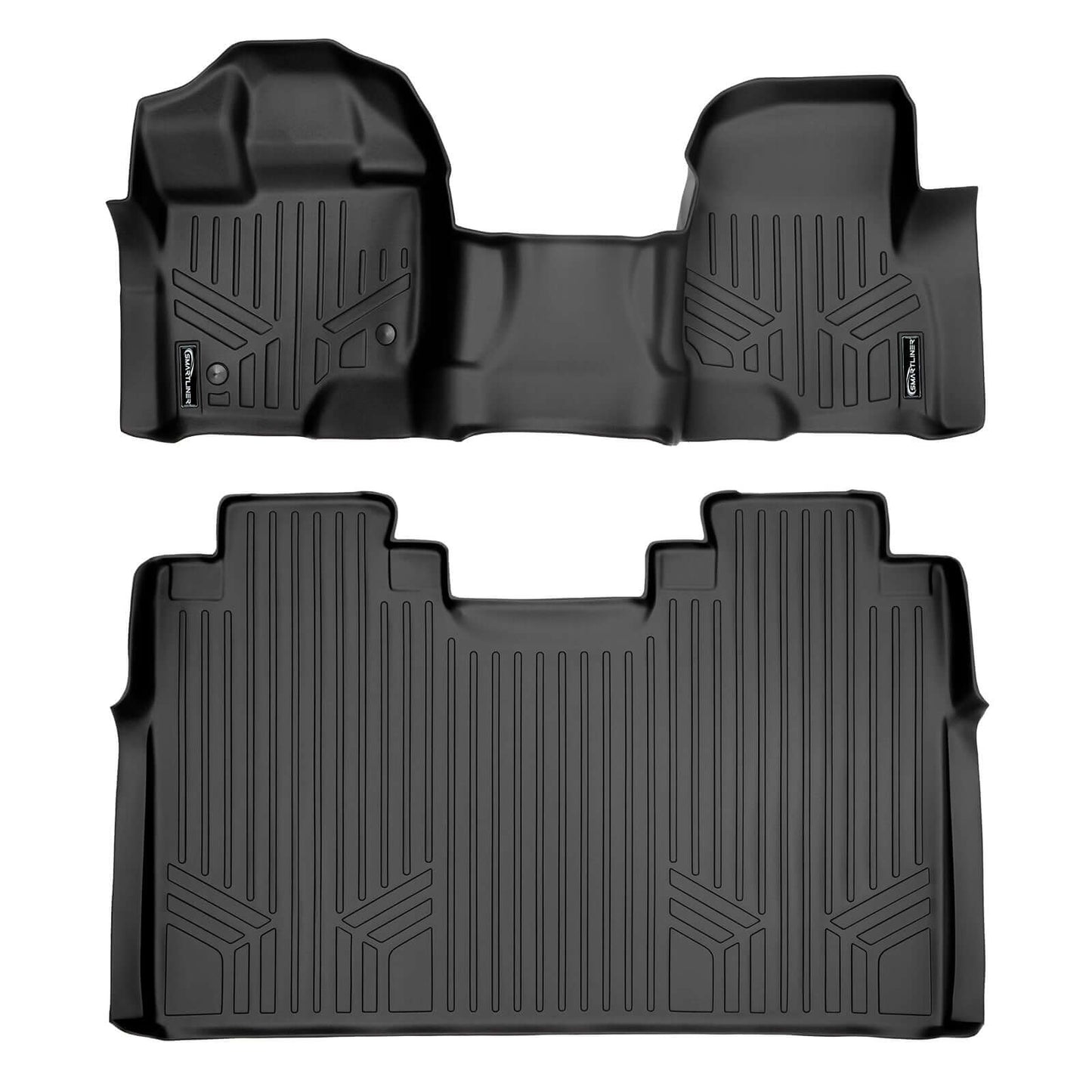 SmartCoverage™ Floor Liners For 2015-2026 Ford F-150 SuperCrew Cab (1st Row Bench) No 2nd Row Underseat Storage (Vinyl)